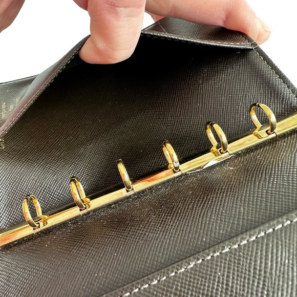 Authentic Louis Vuitton Beige & Brown Mini Lin Canvas & Leather Agenda PM - Picture 7 of 11